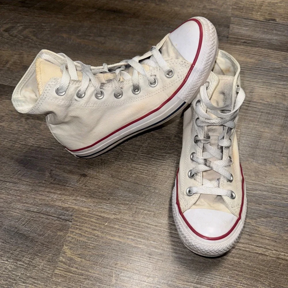Converse Chuck Taylor All Star High Top M7650 White Canvas Sneakers Womens 7